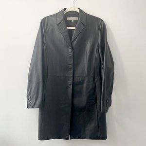 Anne Klein Genuine Leather Trench Coat